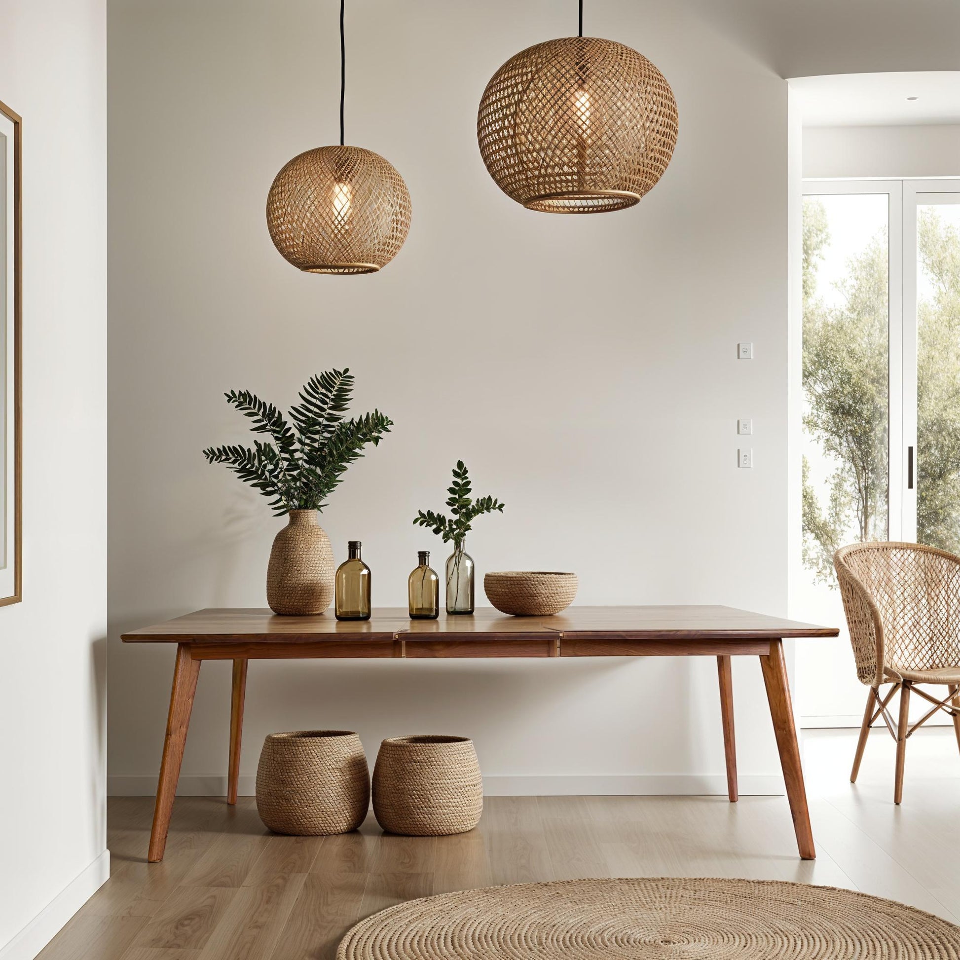 The Santa Monica Extension Table: Mid Century Modern Extendable Dining Table with solid hardwood, angled legs, and seamless 20 leaf for versatile hosting.