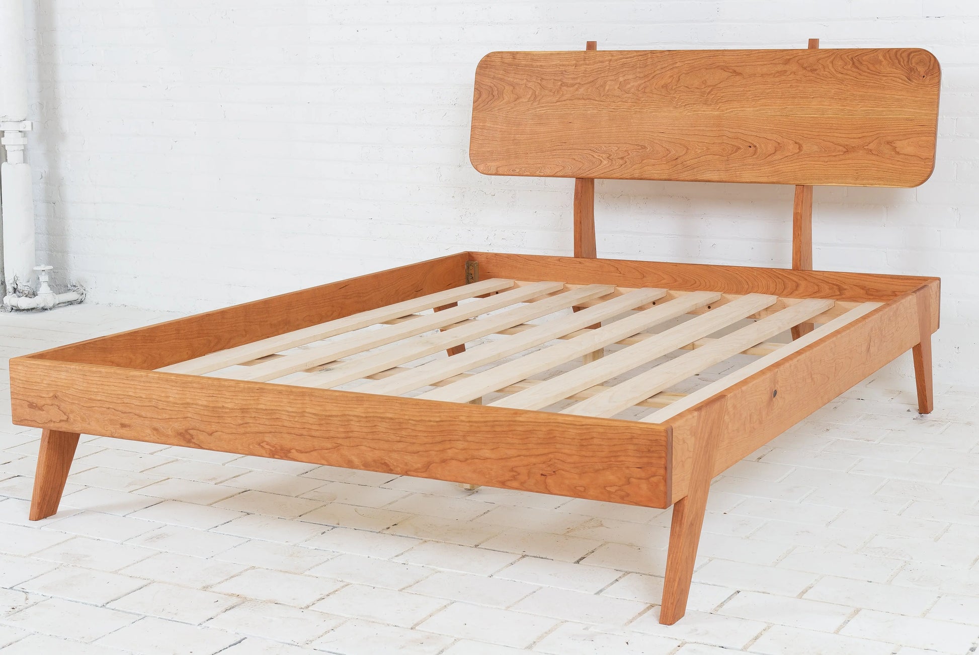 Contemporary Wooden Bed Frame - Platform Style