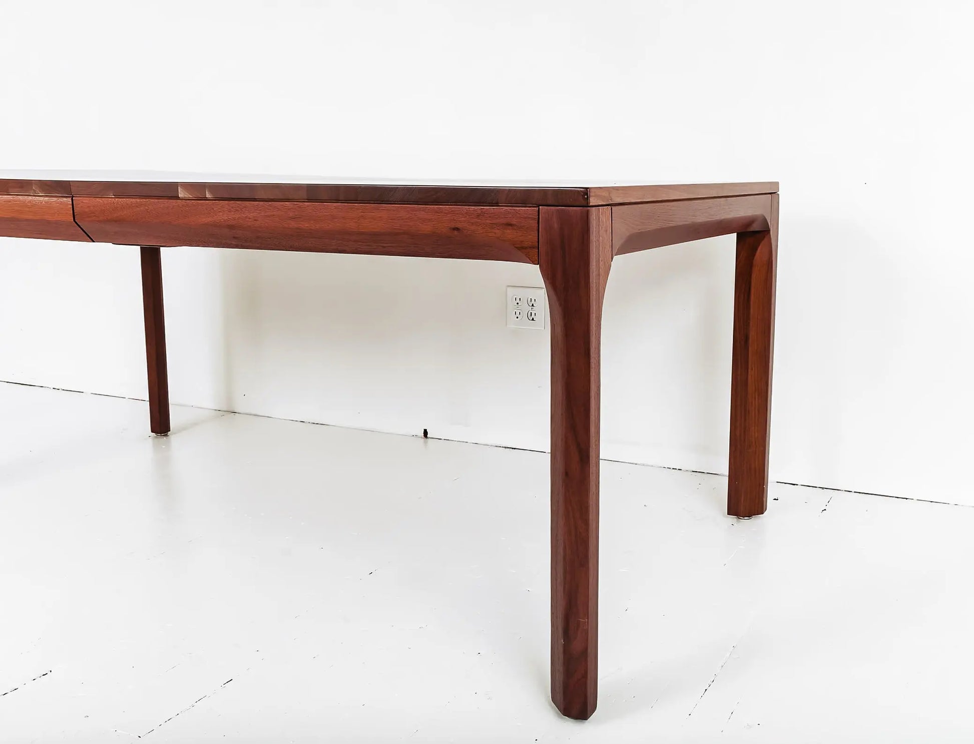 Rectangular dining table in solid cherry wood for Japandi-inspired spaces
