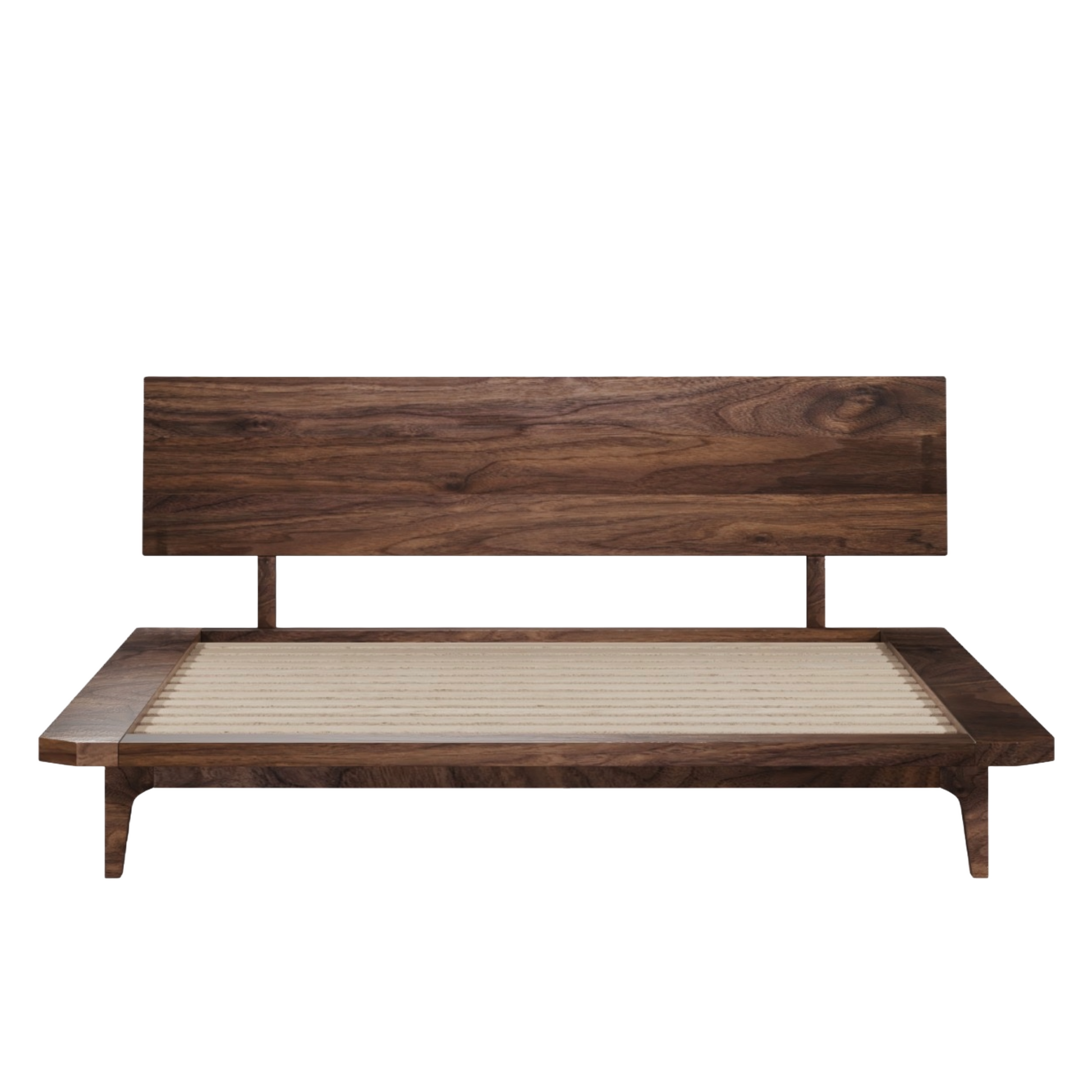 Modern Walnut Bed Frame - Sleek Design for a Modern Bedroom