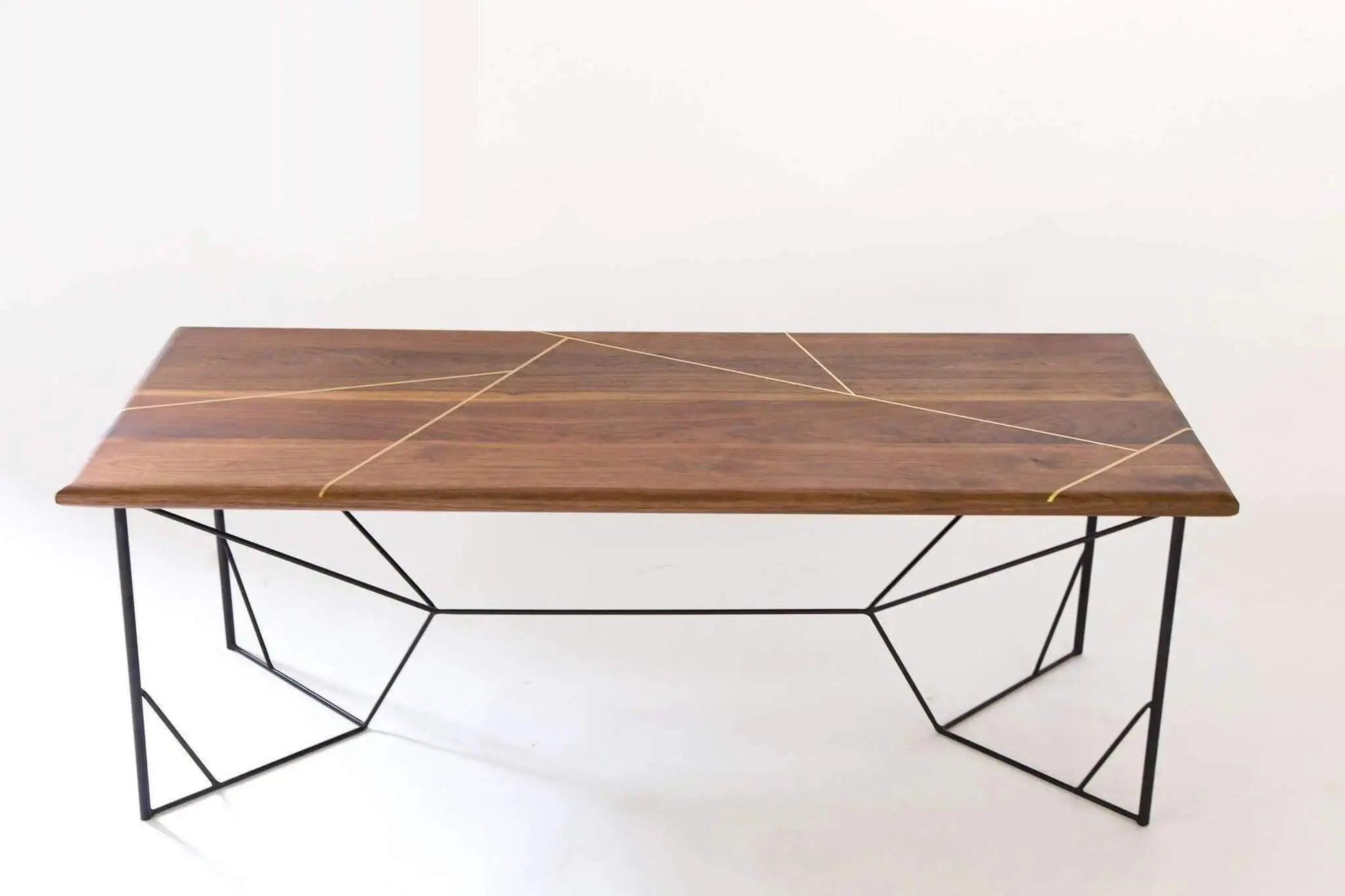 Luxury solid walnut coffee table with a clean contemporary look