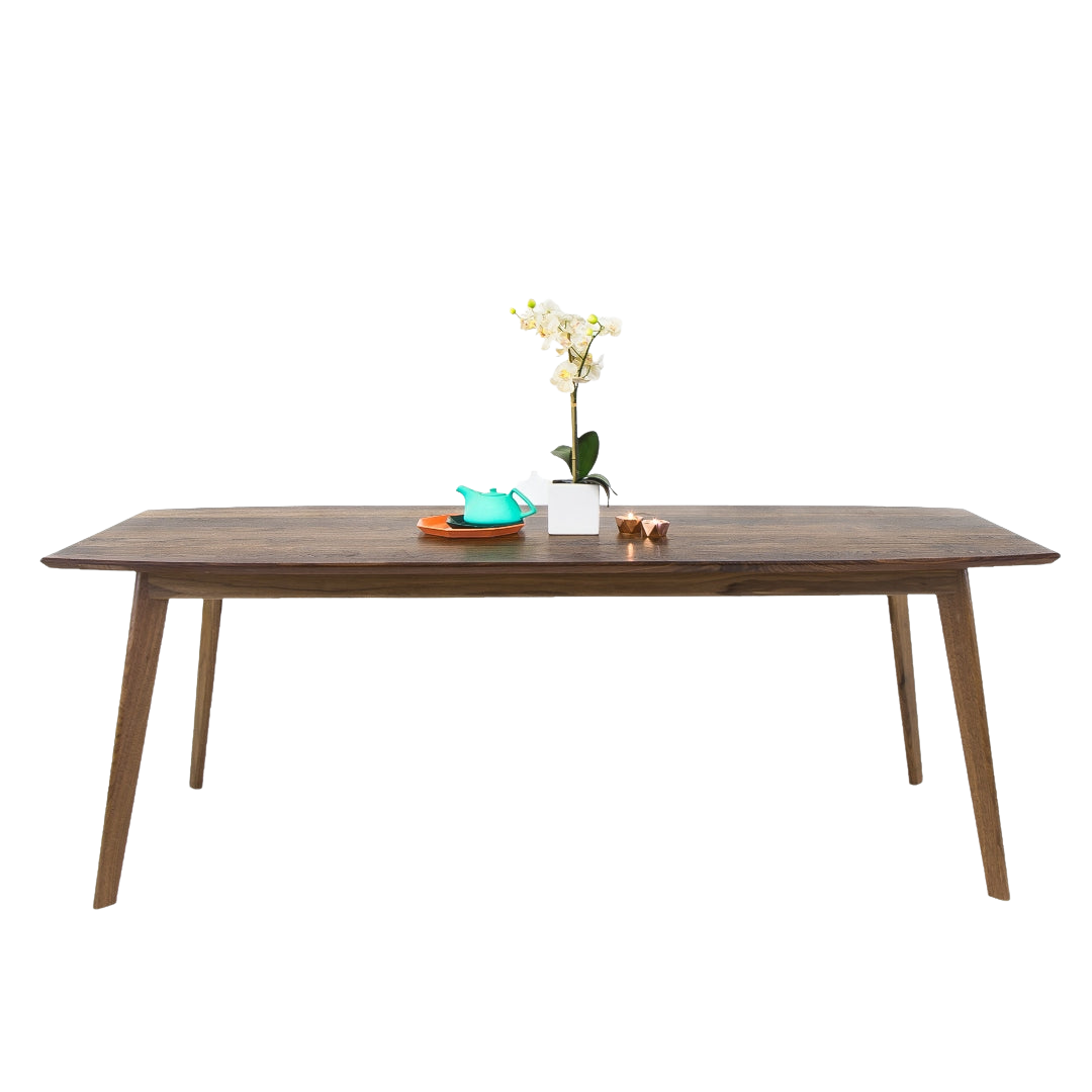 The Santa Monica Mid Century Modern Dining Table - background removed product photo