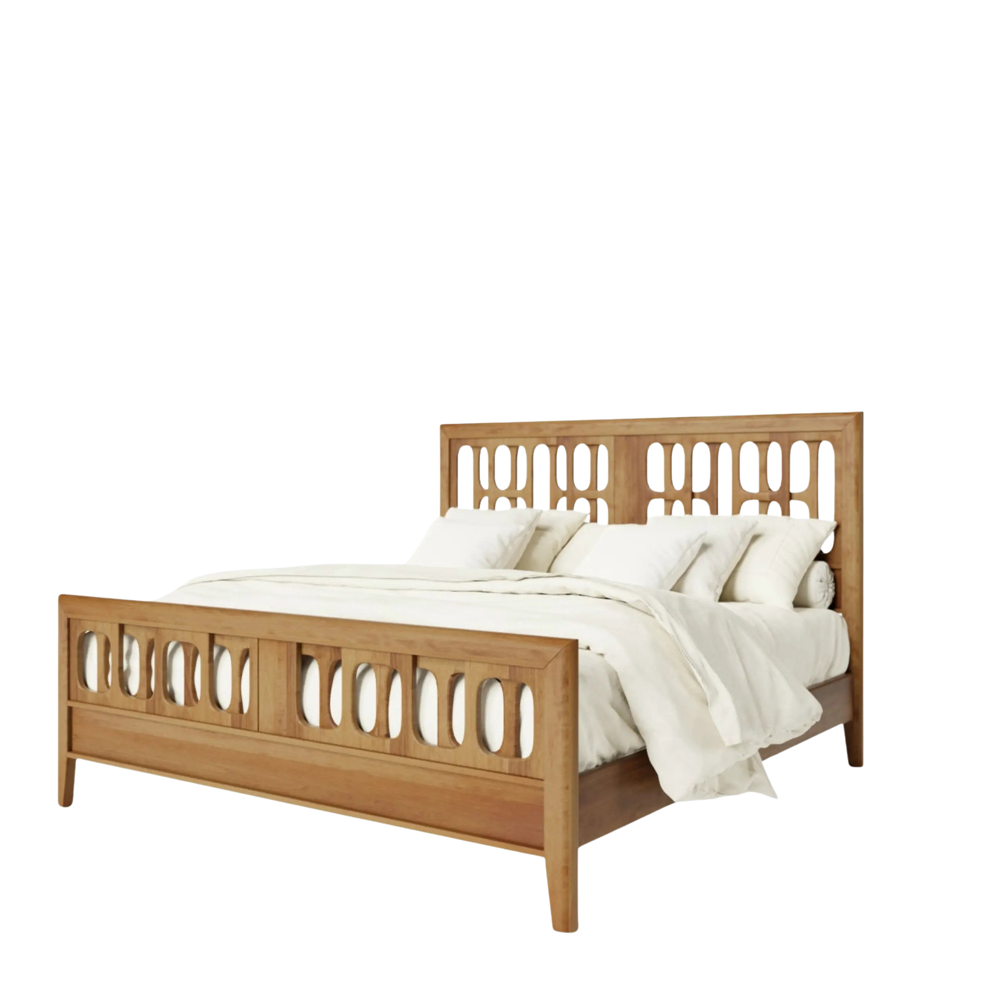 Van Aiken Boho Bed Fram - background removed product photo