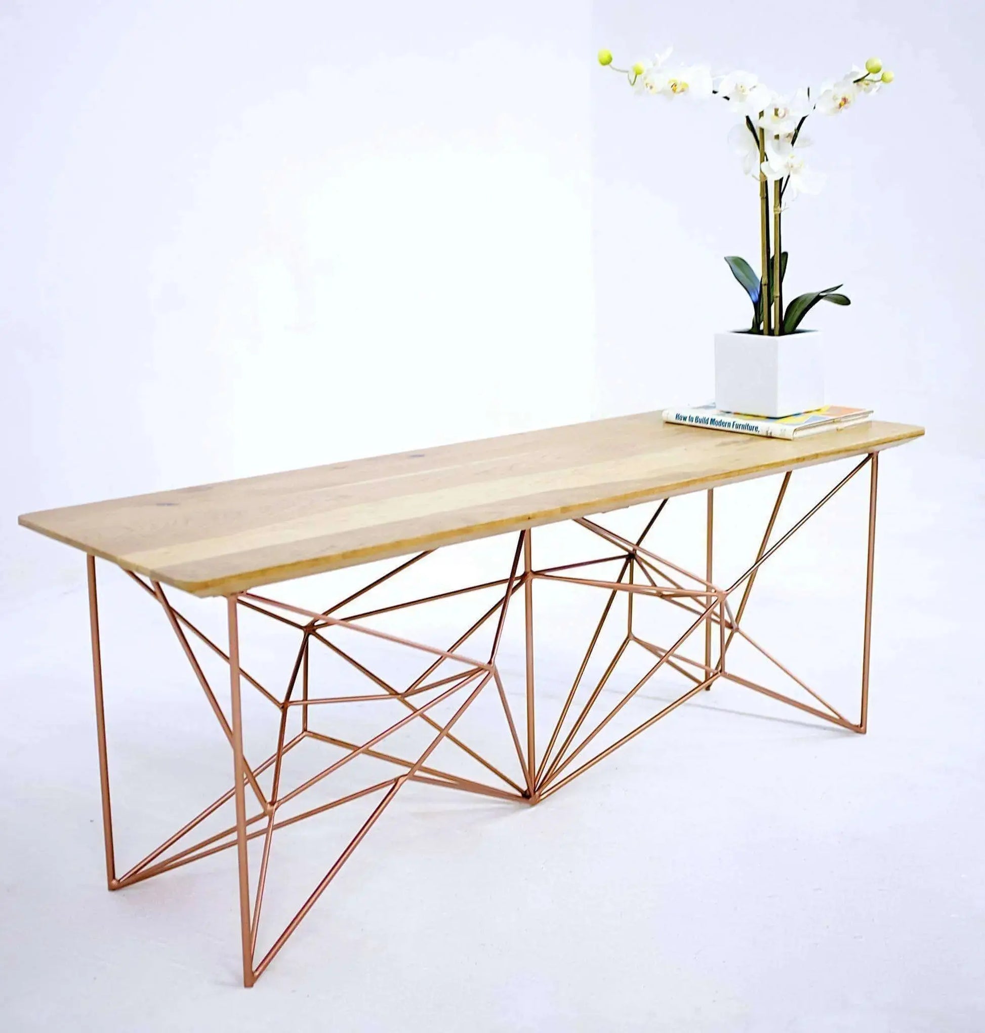 Handmade solid cherry bench with a warm wood grain finish