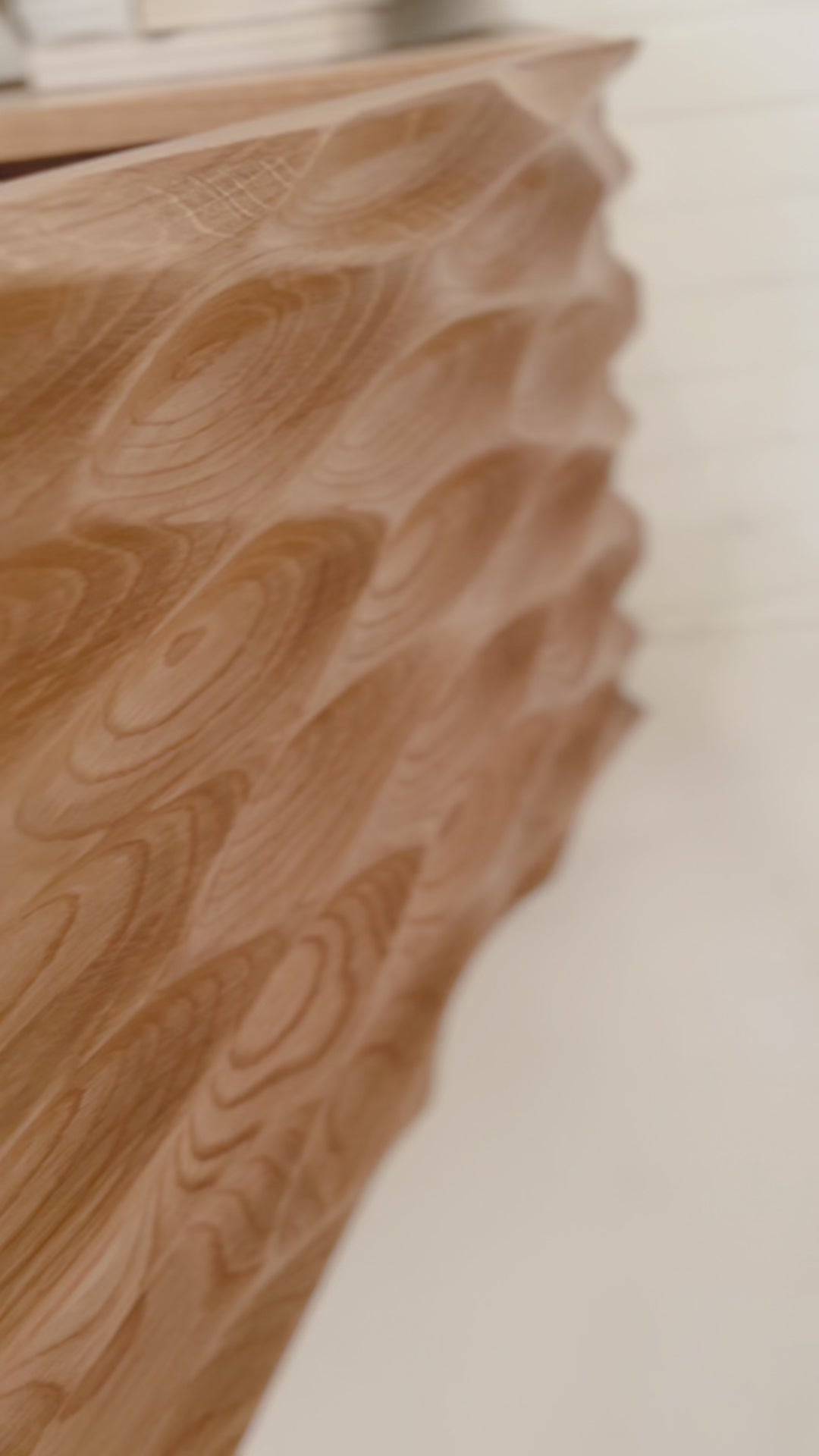 Modern Sideboard Credenza. 3d textured Oak Doors. Moderncre8ve