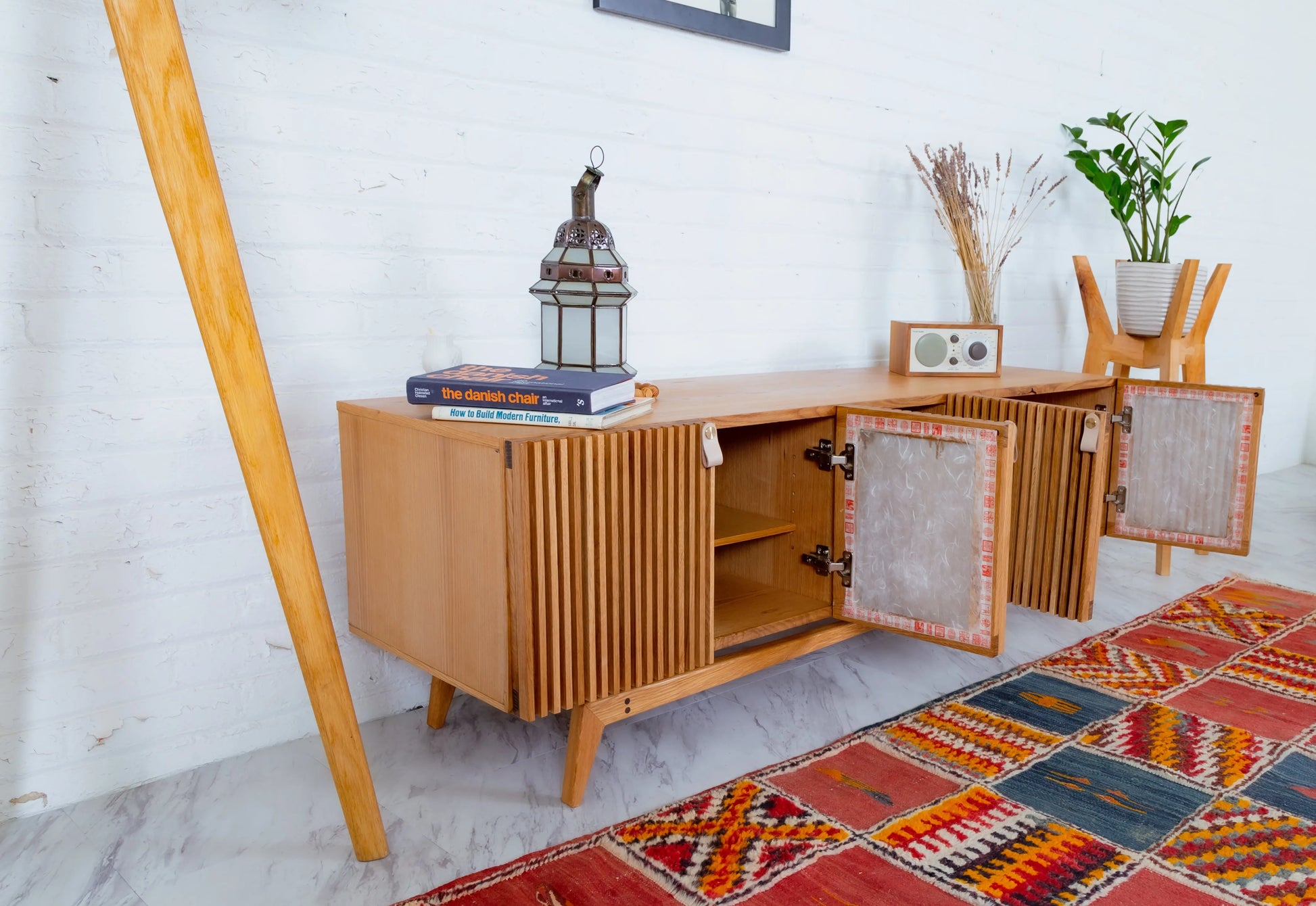 White Oak TV Stand with Japandi Influences by MODERNCRE8VE