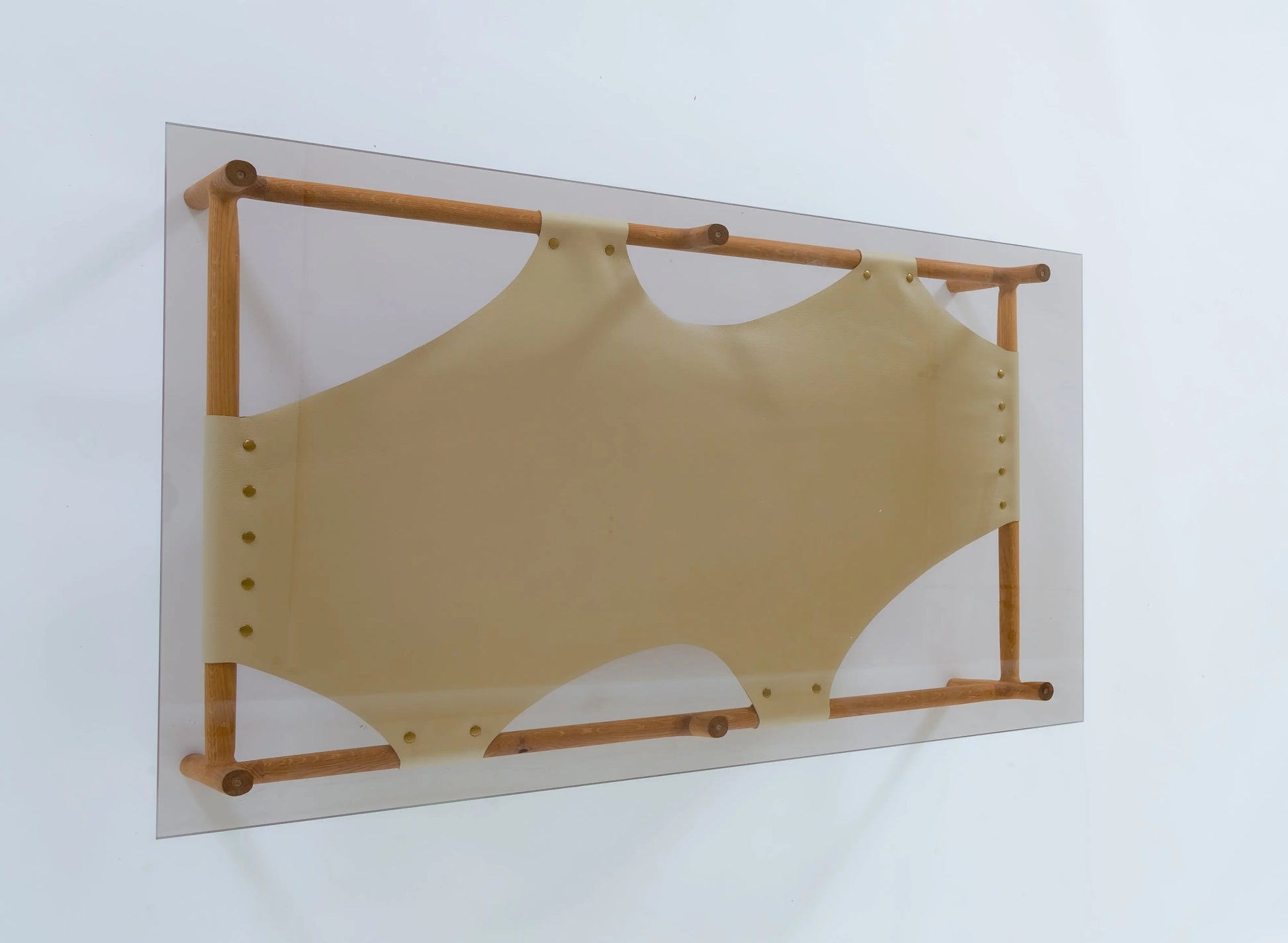 leather details of danish Modern coffee table