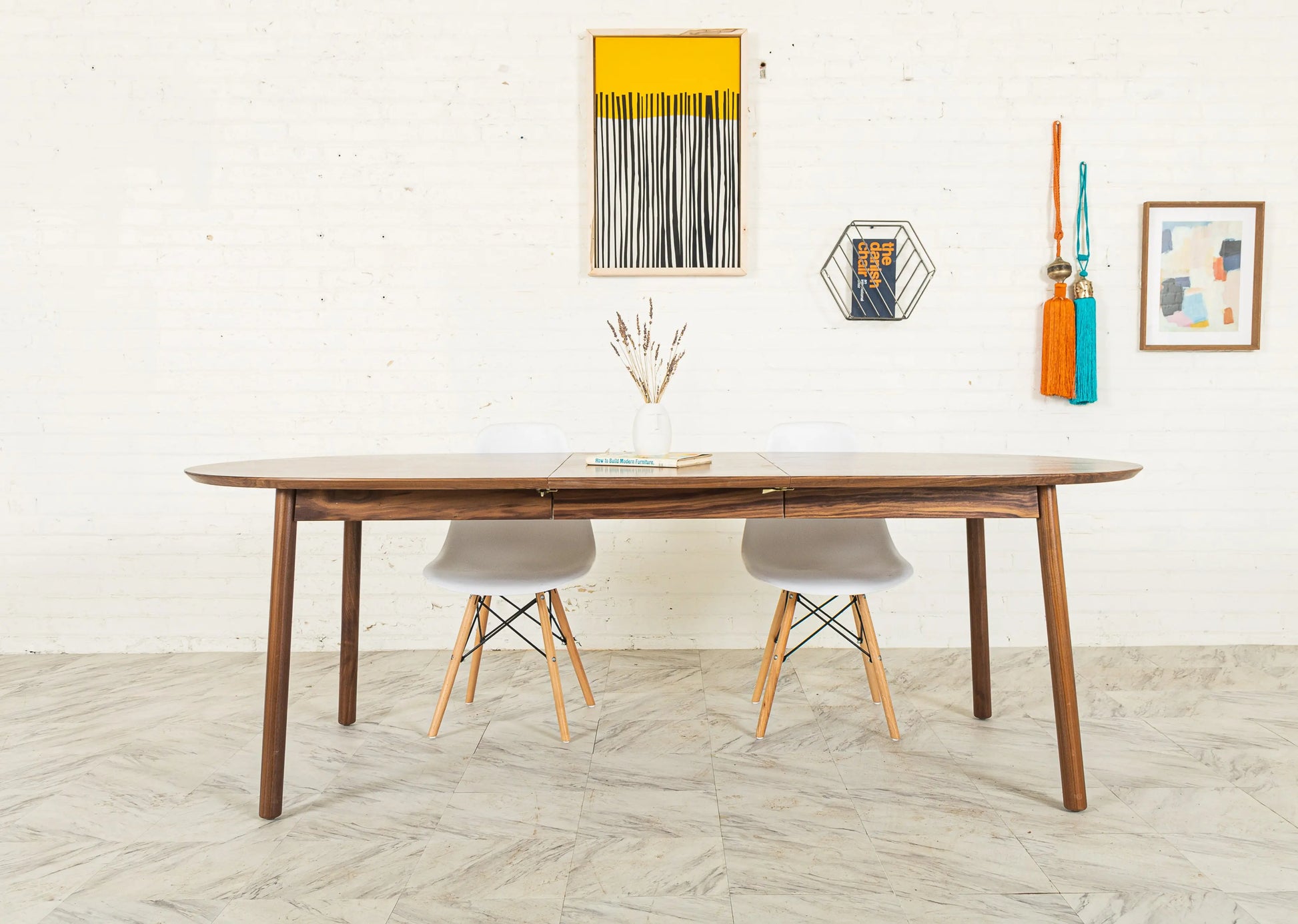 Walnut Extendable Oval Dining Table "The Payne"- In Stock Moderncre8ve