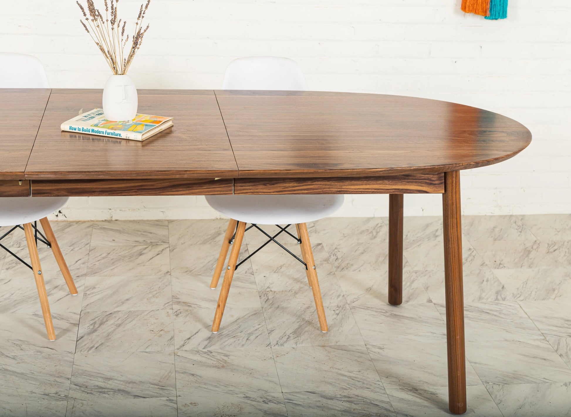 Walnut Extendable Oval Dining Table "The Payne"- In Stock Moderncre8ve