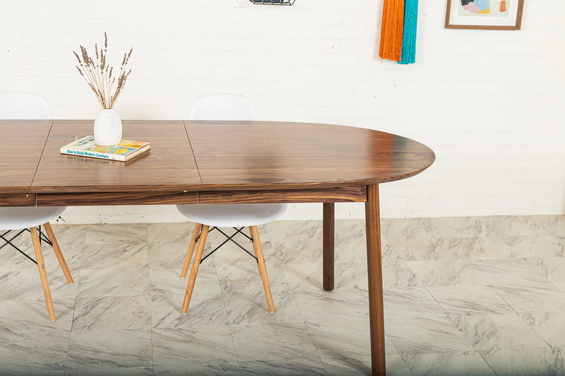 Walnut Extendable Oval Dining Table "The Payne"- In Stock Moderncre8ve