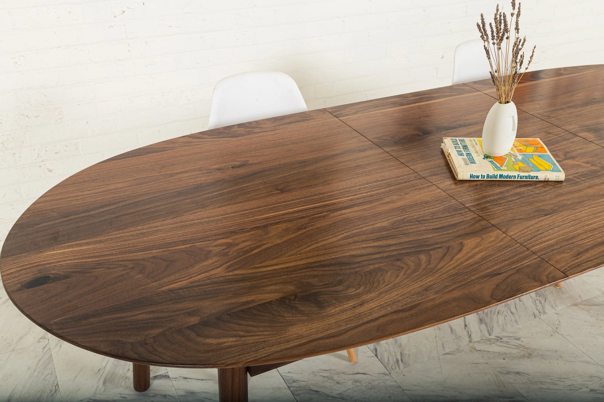 Walnut Extendable Oval Dining Table "The Payne"- In Stock Moderncre8ve