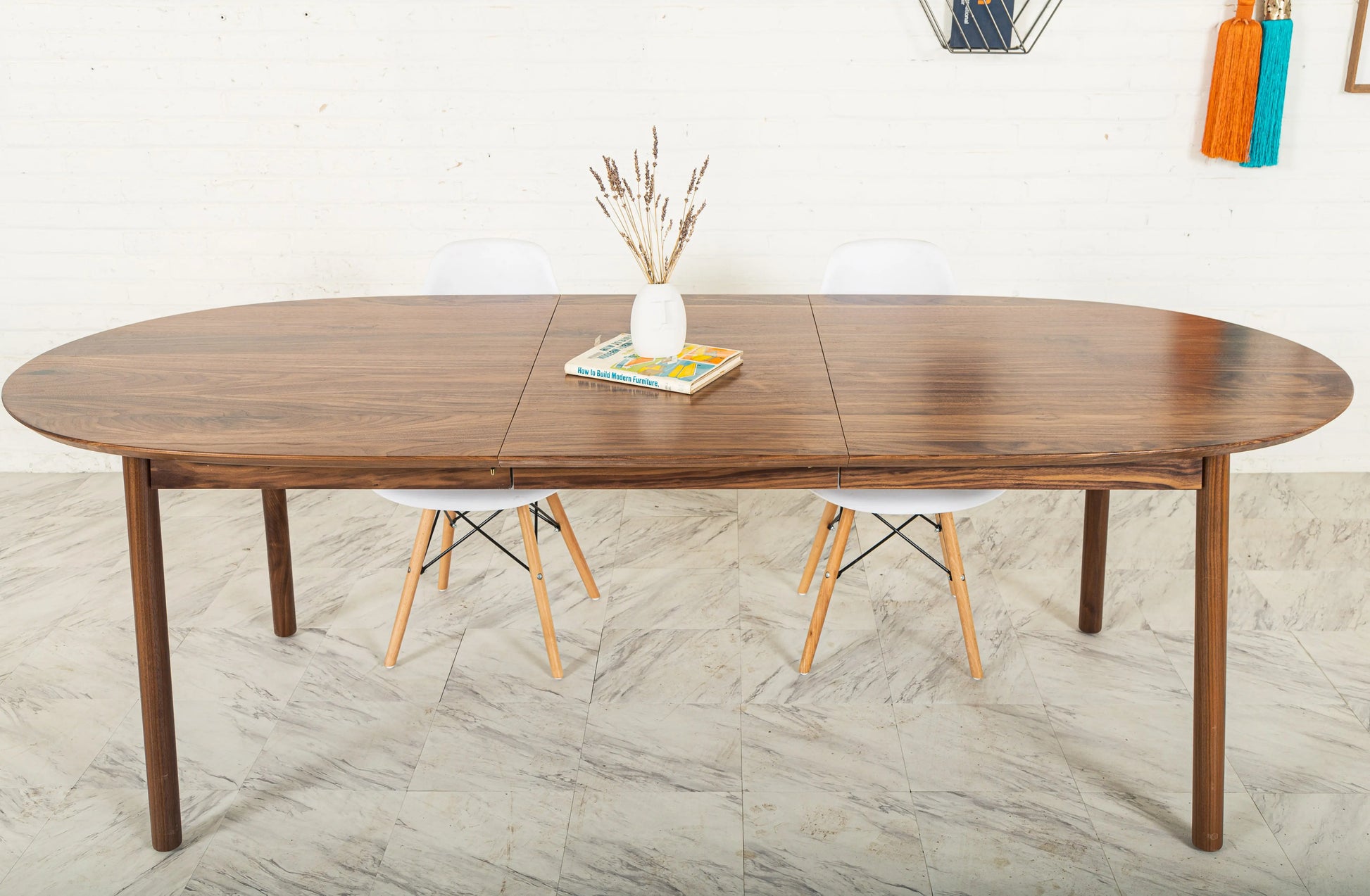 Walnut Extendable Oval Dining Table "The Payne"- In Stock Moderncre8ve