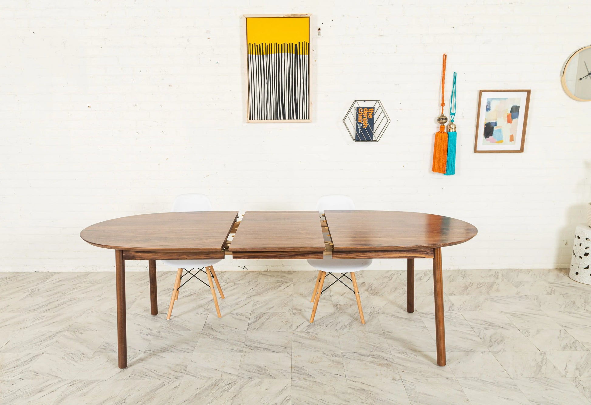 Walnut Extendable Oval Dining Table "The Payne"- In Stock Moderncre8ve