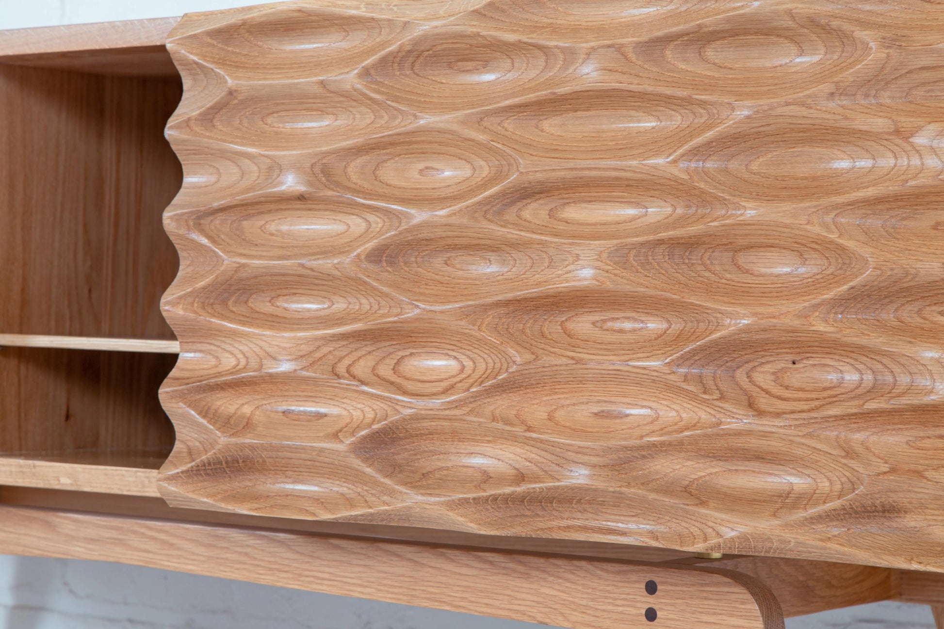 Danish modern Credenza Door- Detail of textured 3d Credenza Door