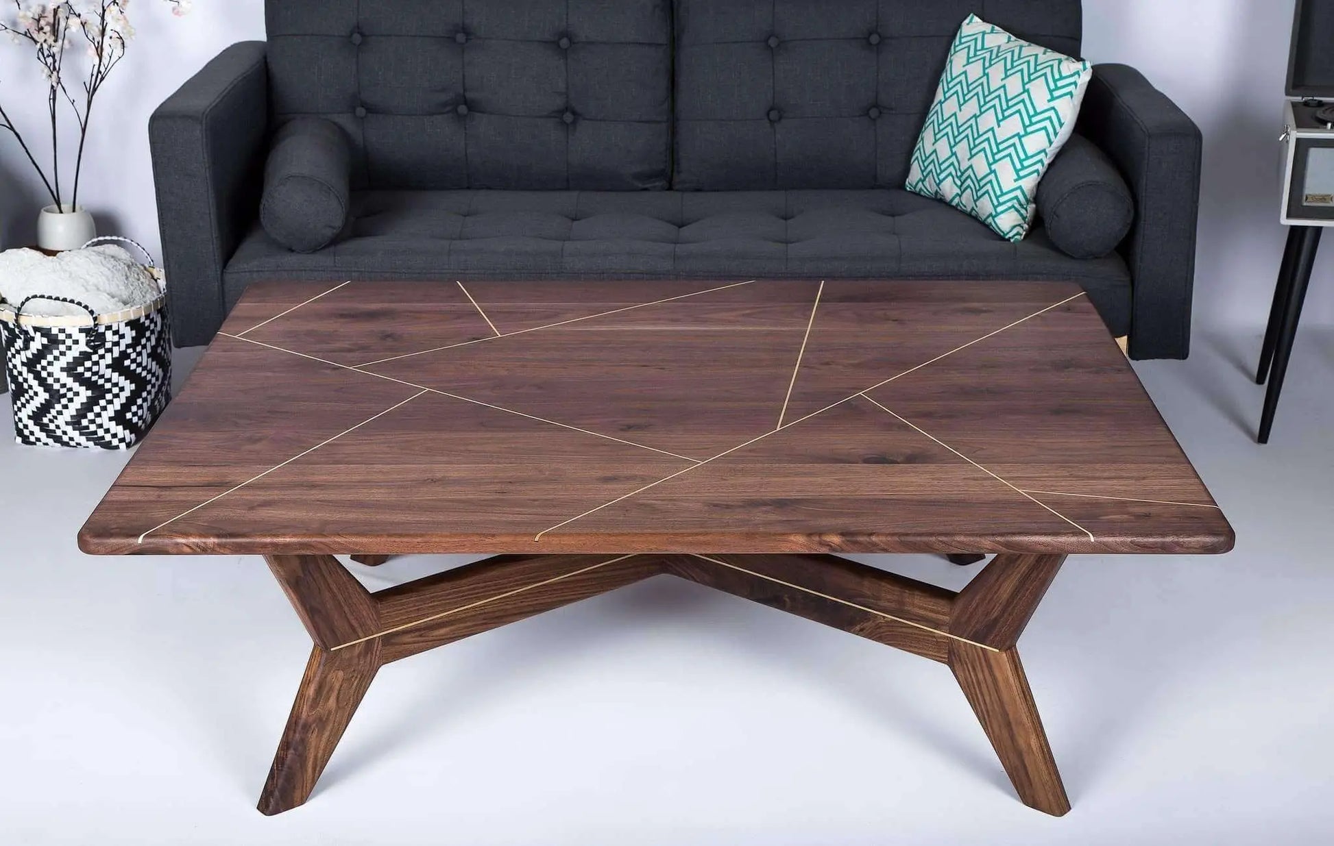 Classic walnut coffee table with a smooth finish and timeless appeal