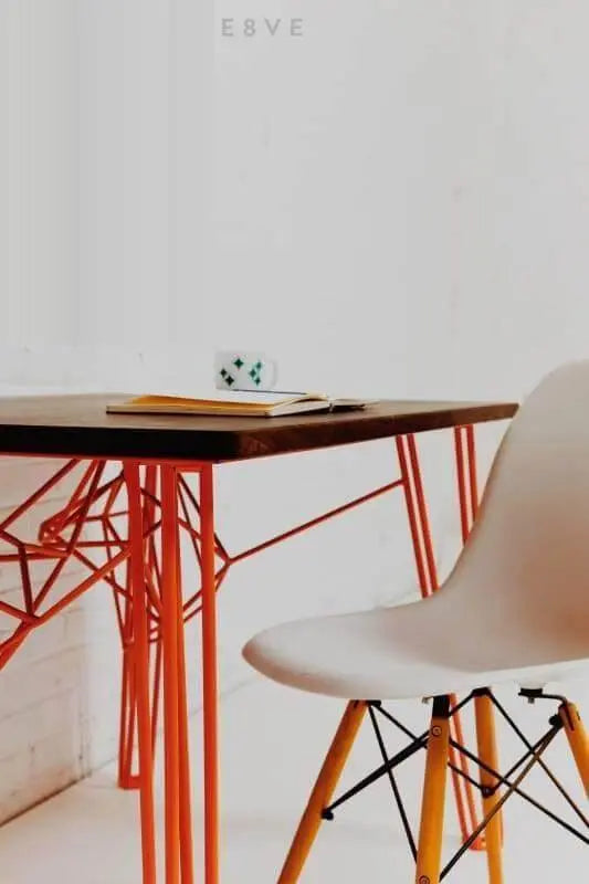 Handcrafted Danish-inspired office desk with a classic finish