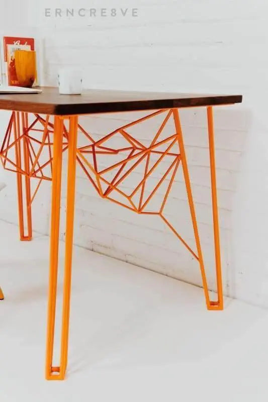 Danish modern desk with a spacious work surface and sleek profile