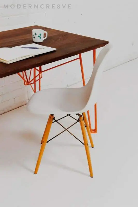 Danish modern mid-century office desk with sleek walnut finish