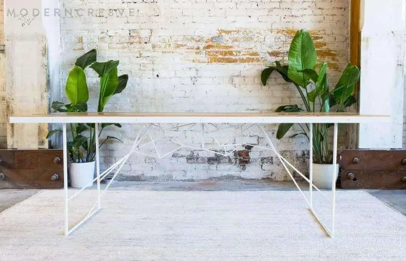 Mid-century live edge dining table with solid wood slab and tapered legs